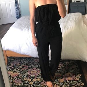 Black Strapless Jumpsuit size Large